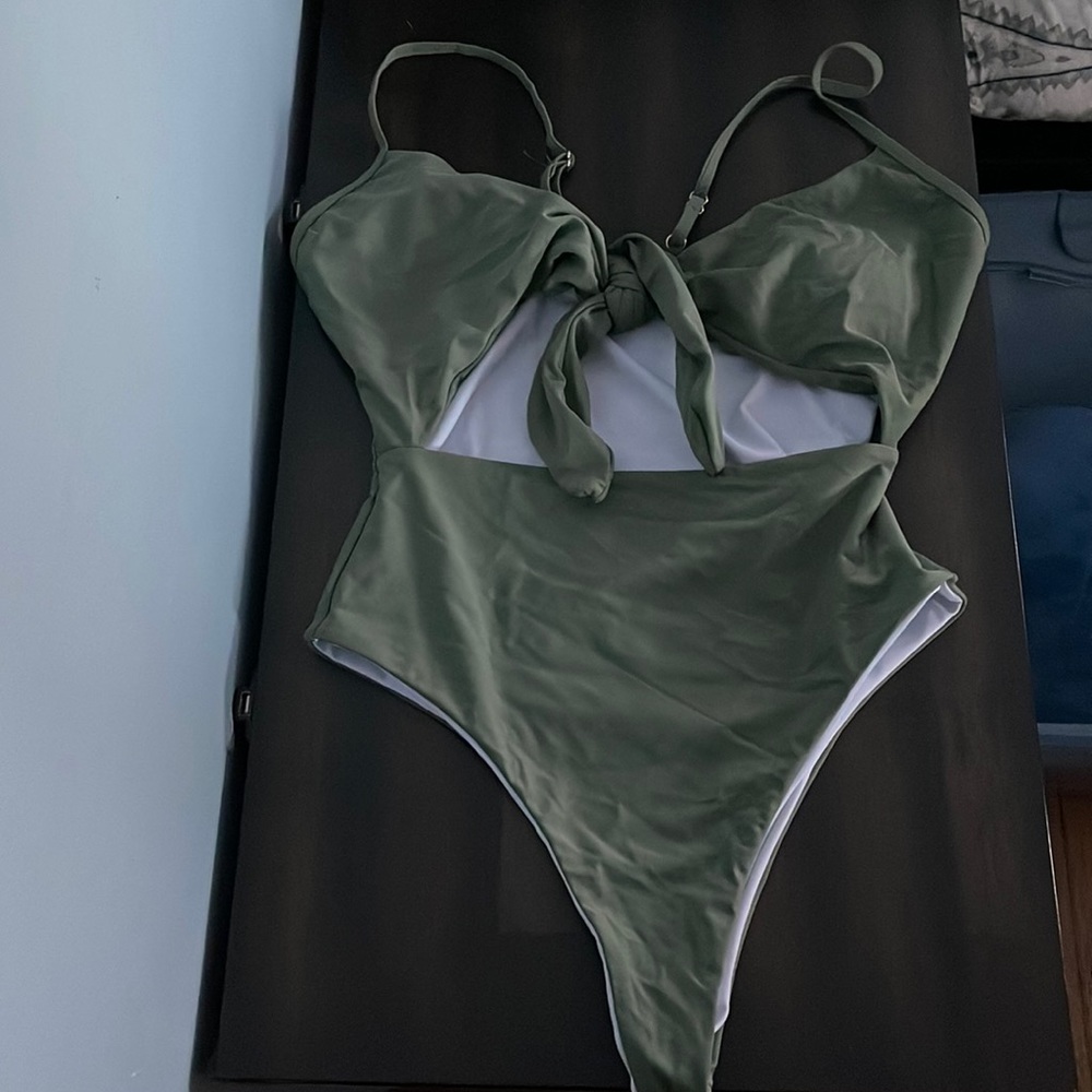 Green One Piece Swim